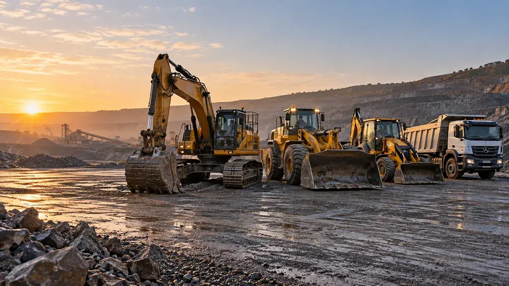 Plant and operators on site